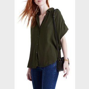 Madewell Central Drapey Shirt Kale Colored M